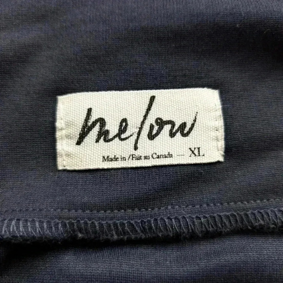 Melow Pencil Skirt Navy Blue Pull On Stretch Side Slit Women's size Extra Large - Picture 7 of 11